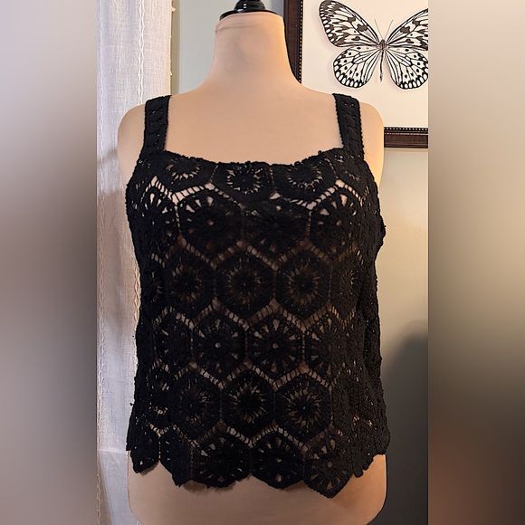 torrid Tops - Torrid Festi Crochet Top in Black